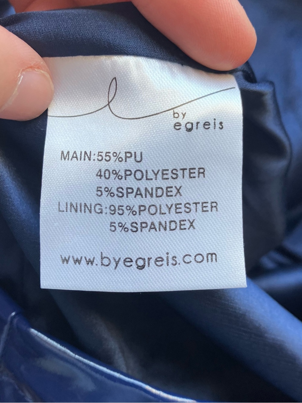 By Egreis Navy Blue Glossy Vinyl Marigold Cutout Midi Dress size Small - Picture 6 of 11